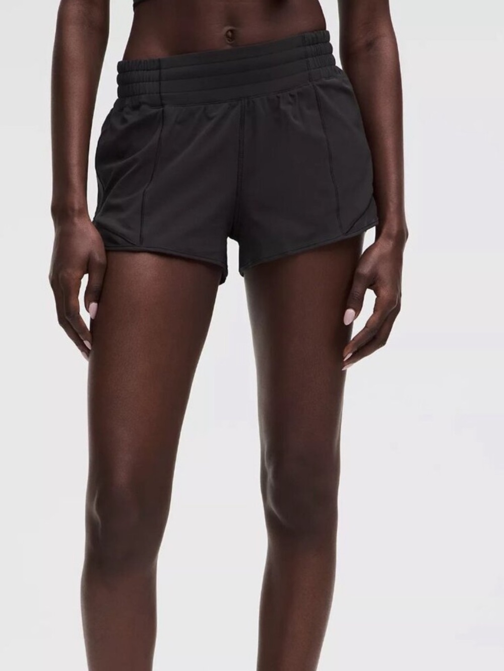 Lululemon Black Hotty Hot High-Rise Lined Shorts 2.5” Size 4